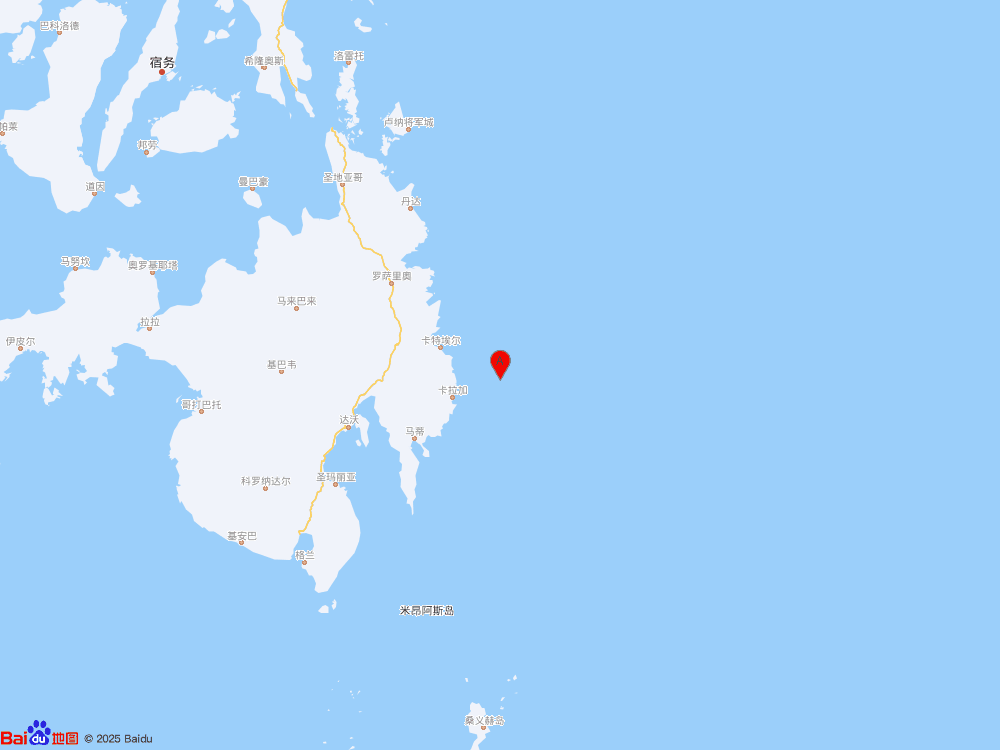 菲律宾群岛地区（北纬7.55度，东经127.00度）发生7.4级地震